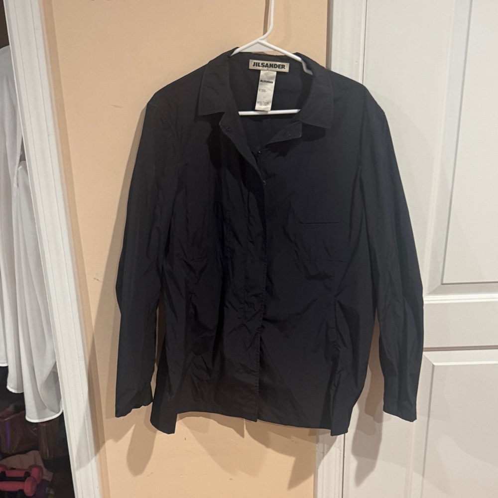 Jil Sander Classic Black Nylon Shirt